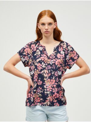 Pink and blue floral blouse VERO MODA Gigi - Women