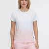 Pink and white women's T-shirt SAM 73 Dolores
