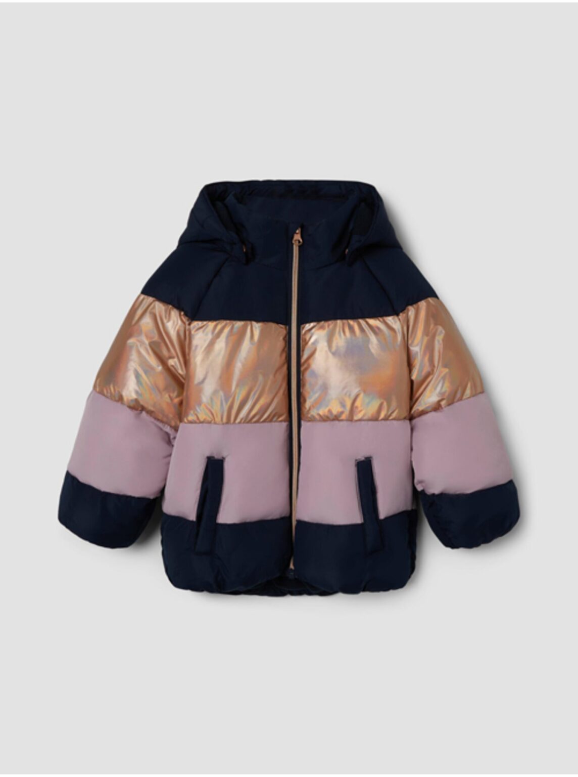 Pink-blue quilted jacket name it Mille - Girls