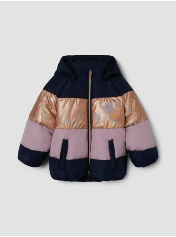Pink-blue quilted jacket name it Mille - Girls