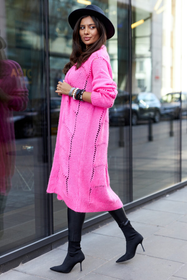 Pink cardigan By o la la cxp1126.hotpink