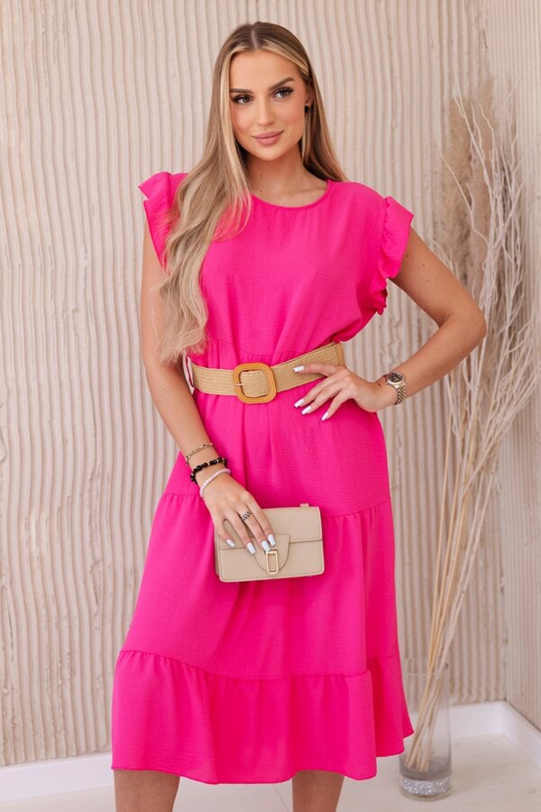 Pink dress with ruffles