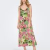 Pink-green Women's patterned maxi-dresses ONLY Zora - Women