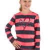 Pink-grey girly striped T-shirt SAM 73