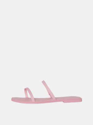 Pink leather slippers VERO MODA Dea - Women's