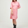 Pink linen shirt dress VERO MODA Haf - Women