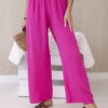 Pink wide trousers
