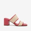 Pink women's leather heeled slippers Högl Marbella - Women's