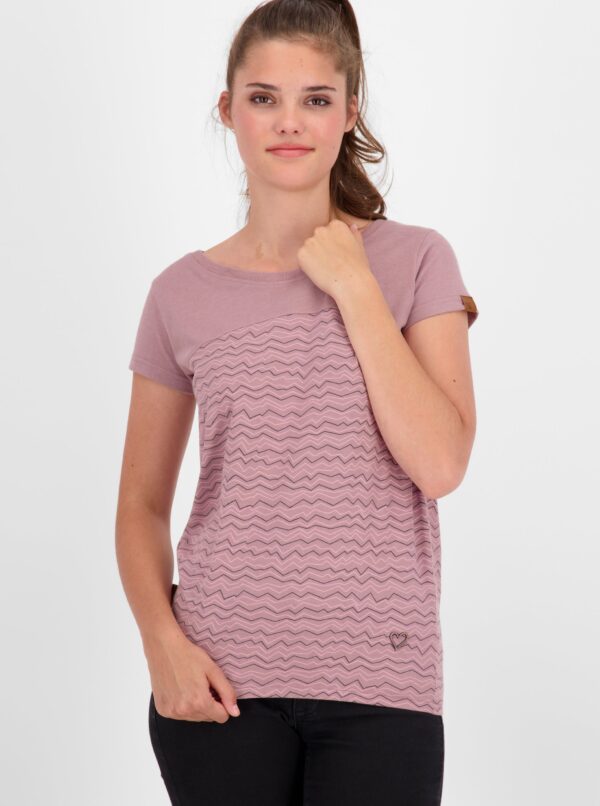 Pink women's patterned T-shirt Alife and Kickin - Women's