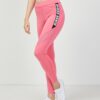Pink women's sports leggings Guess Angelica - Women