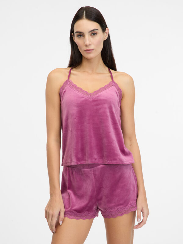 Pink women's suede pajama top ORSAY - Women's