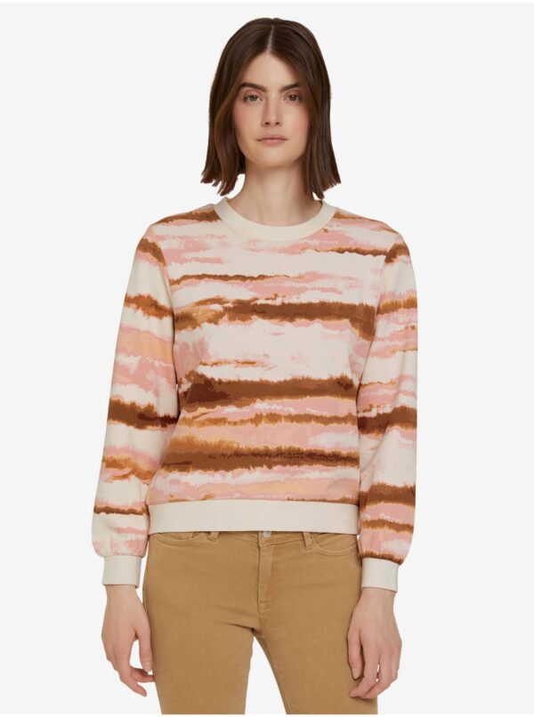 Pink women's tie-dye sweatshirt Tom Tailor Denim - Women's