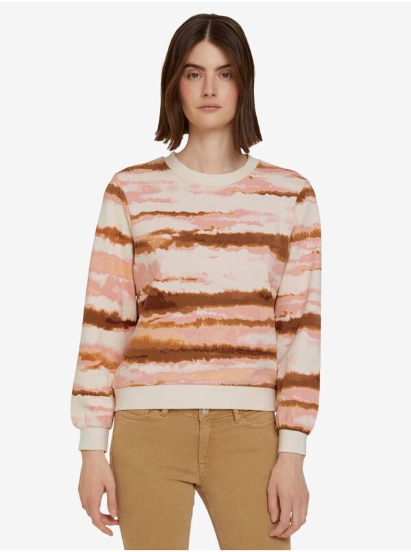Pink women's tie-dye sweatshirt Tom Tailor Denim - Women's
