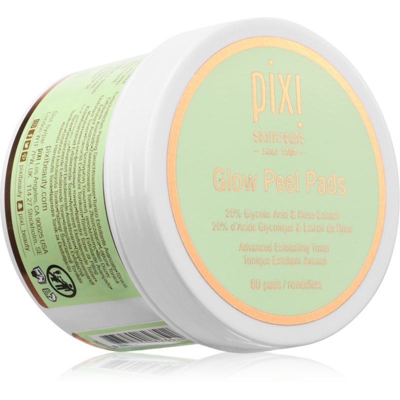 Pixi Glow Peel hámlasztó kendők az élénk és kisimított arcbőrért 60 db-ár