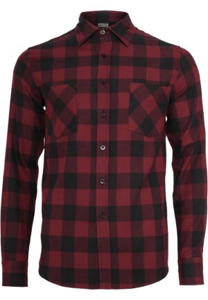 Plaid flannel shirt blk/burgundy Plaid flannel shirt blk/burgundy