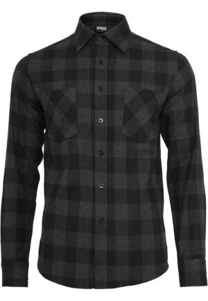 Plaid flannel shirt blk/cha Plaid flannel shirt blk/cha