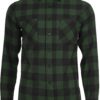 Plaid flannel shirt blk/forest