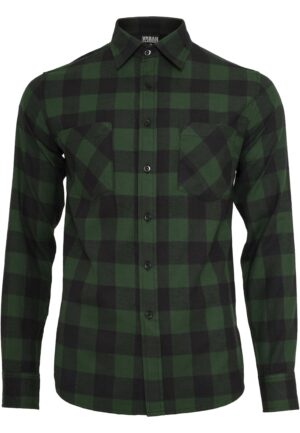 Plaid flannel shirt blk/forest Plaid flannel shirt blk/forest