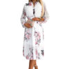 Pleated button-down long-sleeved midi dress Numoco