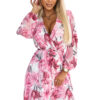 Pleated long-sleeved midi dress Numoco