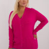 Plus size fuchsia sweater with buttons