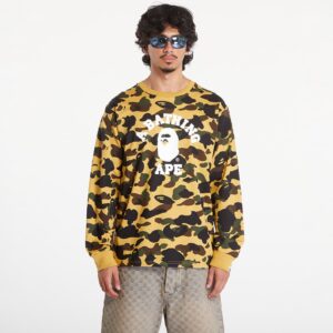 Póló A BATHING APE 1St Camo College Long Sleeve Tee Yellow XL-alacsony-ár