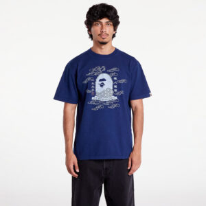 Póló A BATHING APE 31St Anniversary Japan Ape Head Tee Indigo XXL-alacsony-ár