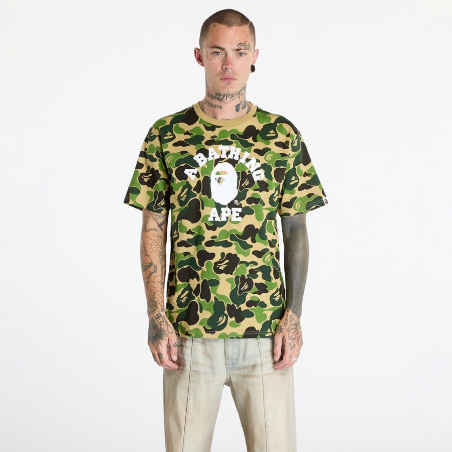 Póló A BATHING APE Abc Camo College Tee Green XL-alacsony-ár