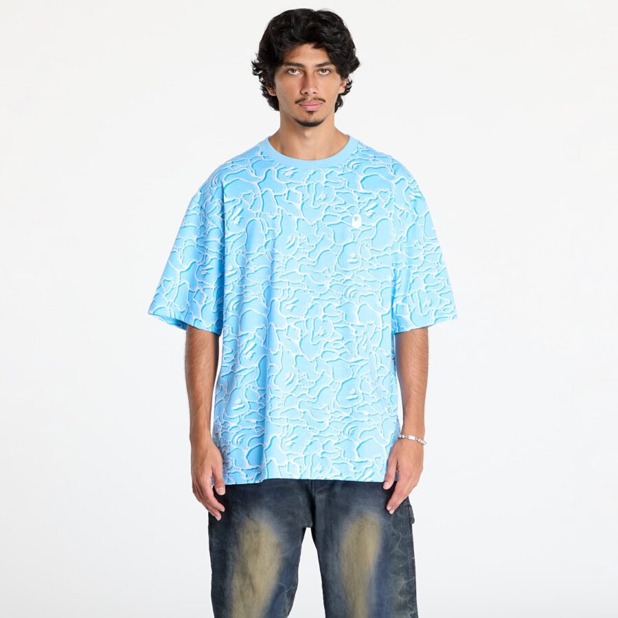Póló A BATHING APE Abc Sea Surface Camo Relaxed Fit Tee Blue M-alacsony-ár