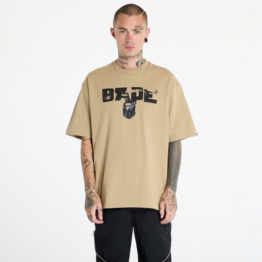 Póló A BATHING APE Bape Army Relaxed Fit Tee Beige S-alacsony-ár