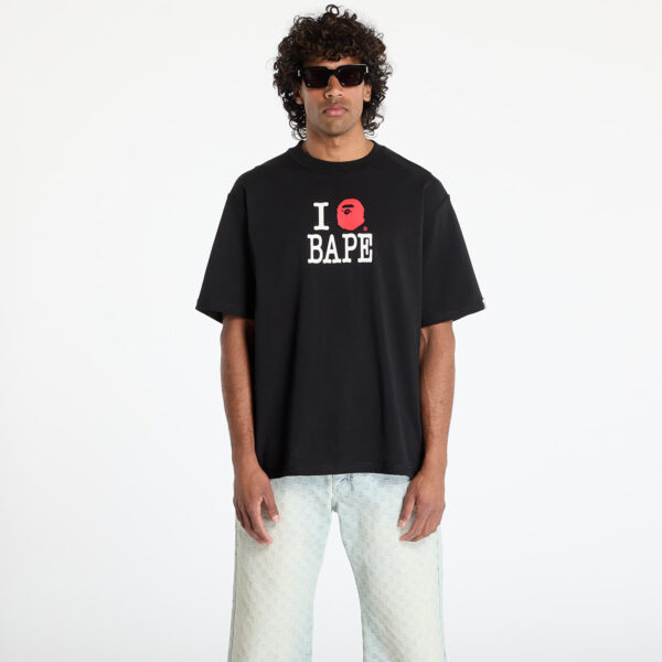 Póló A BATHING APE Bape Logo Inside Out Relaxed Fit Tee UNISEX Black S-alacsony-ár