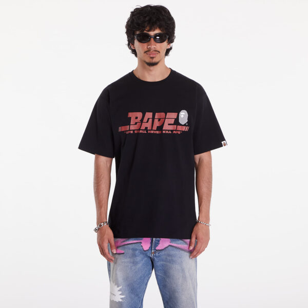 Póló A BATHING APE Bape Sports Logo Tee Black S-alacsony-ár
