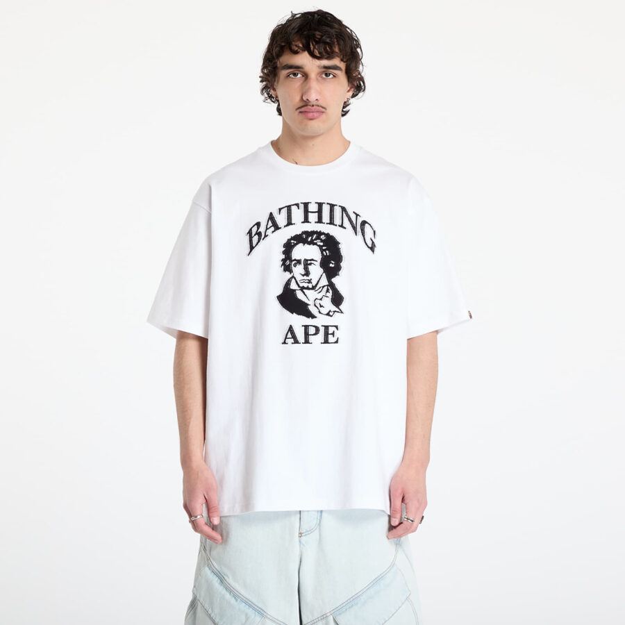 Póló A BATHING APE Beethoven Graphic Relaxed Fit Tee White S-alacsony-ár