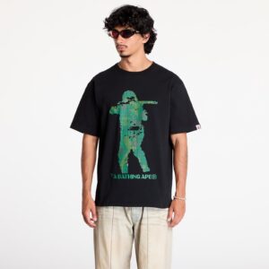 Póló A BATHING APE Bitmap Soldier Tee M Black XXL-alacsony-ár