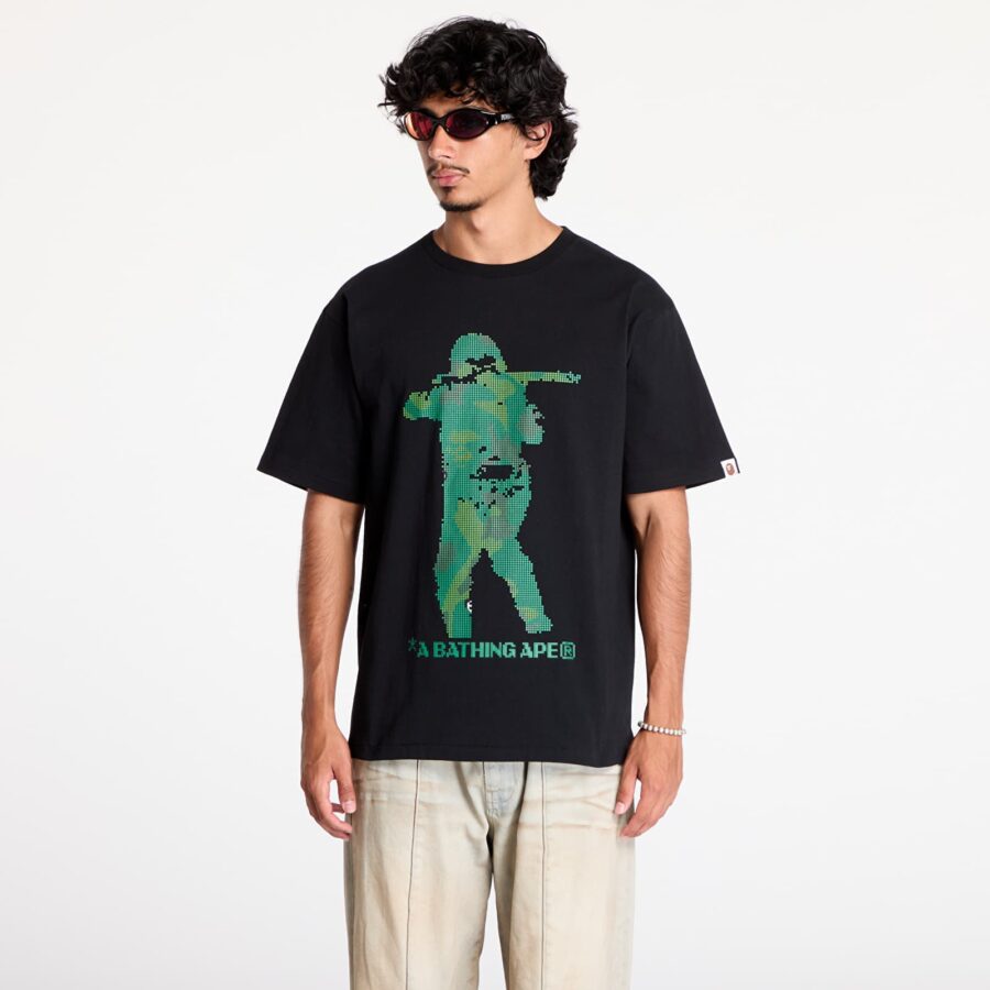 Póló A BATHING APE Bitmap Soldier Tee M Black XXL-alacsony-ár