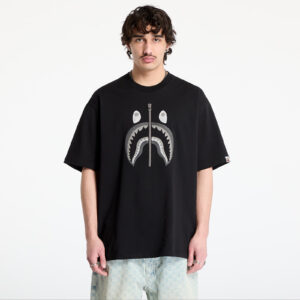 Póló A BATHING APE Chain Stitch Shark Relaxed Fit Tee UNISEX Black S-alacsony-ár