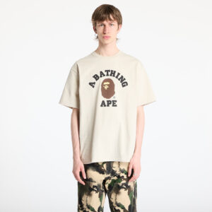 Póló A BATHING APE College Tee UNISEX Beige S-alacsony-ár