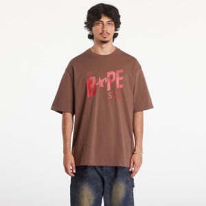 Póló A BATHING APE Floral Solid Camo Bape Sta Logo Relaxed Fit Short Sleeve Tee Brown XL-alacsony-ár