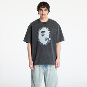 Póló A BATHING APE Garment Dye Ape Head Relaxed Fit Tee UNISEX Black M-alacsony-ár