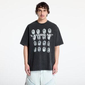 Póló A BATHING APE Garment Dye Logo Relaxed Fit Tee UNISEX Black L-alacsony-ár
