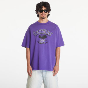 Póló A BATHING APE Garment Dye Rhinestone Logo Relaxed Fit Short Sleeve Tee Purple L-alacsony-ár