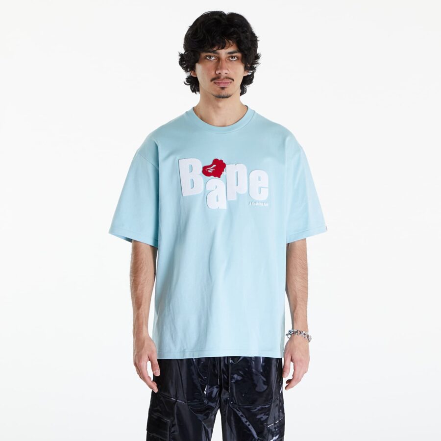 Póló A BATHING APE Heart Ape Head Relaxed Fit Tee Sax XXL-alacsony-ár