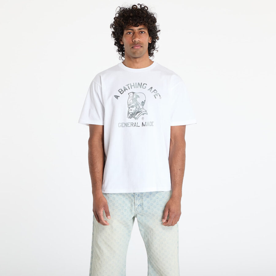 Póló A BATHING APE High Tone Bleach General Made Tee UNISEX White S-alacsony-ár