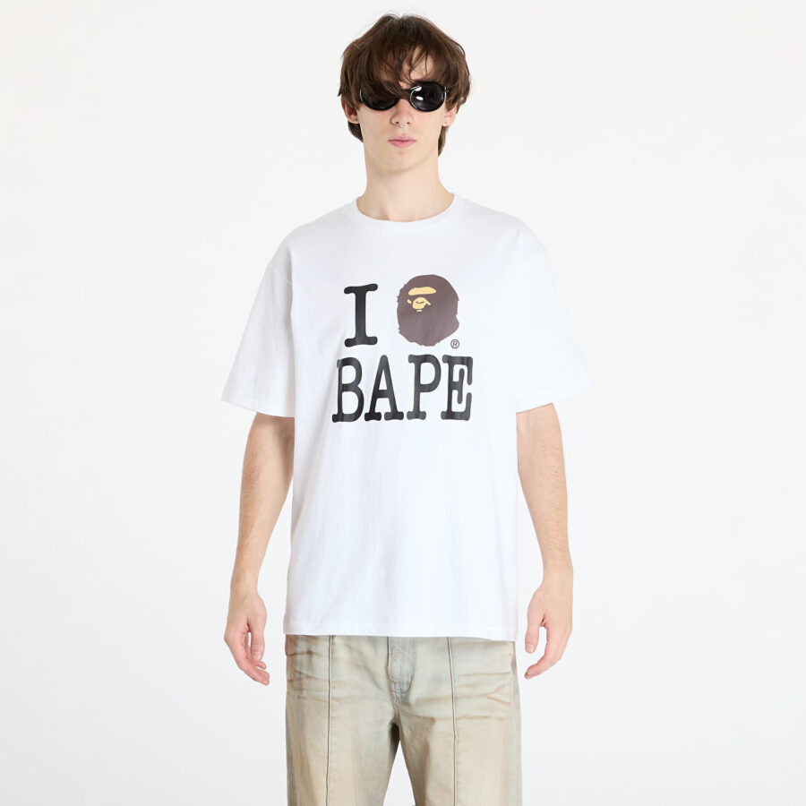Póló A BATHING APE I Love Bape Tee White XL-alacsony-ár