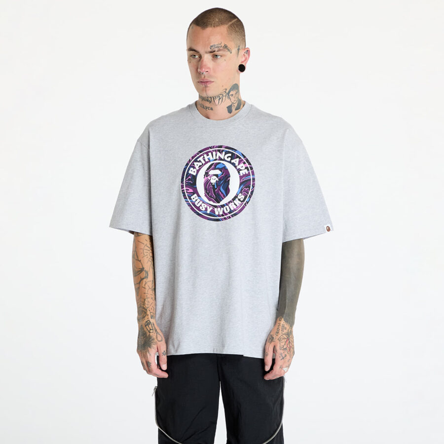 Póló A BATHING APE Marbling Camo Busy Works Relaxed Fit Tee Gray XL-alacsony-ár
