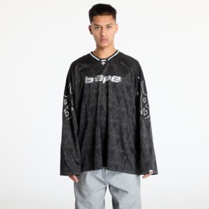 Póló A BATHING APE Men Long Sleeve Tee UNISEX Black L-alacsony-ár