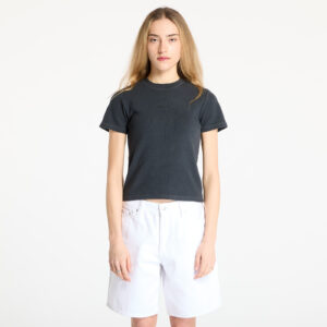 Póló A BATHING APE Pigment Dyed Rib Tee Black XS-alacsony-ár