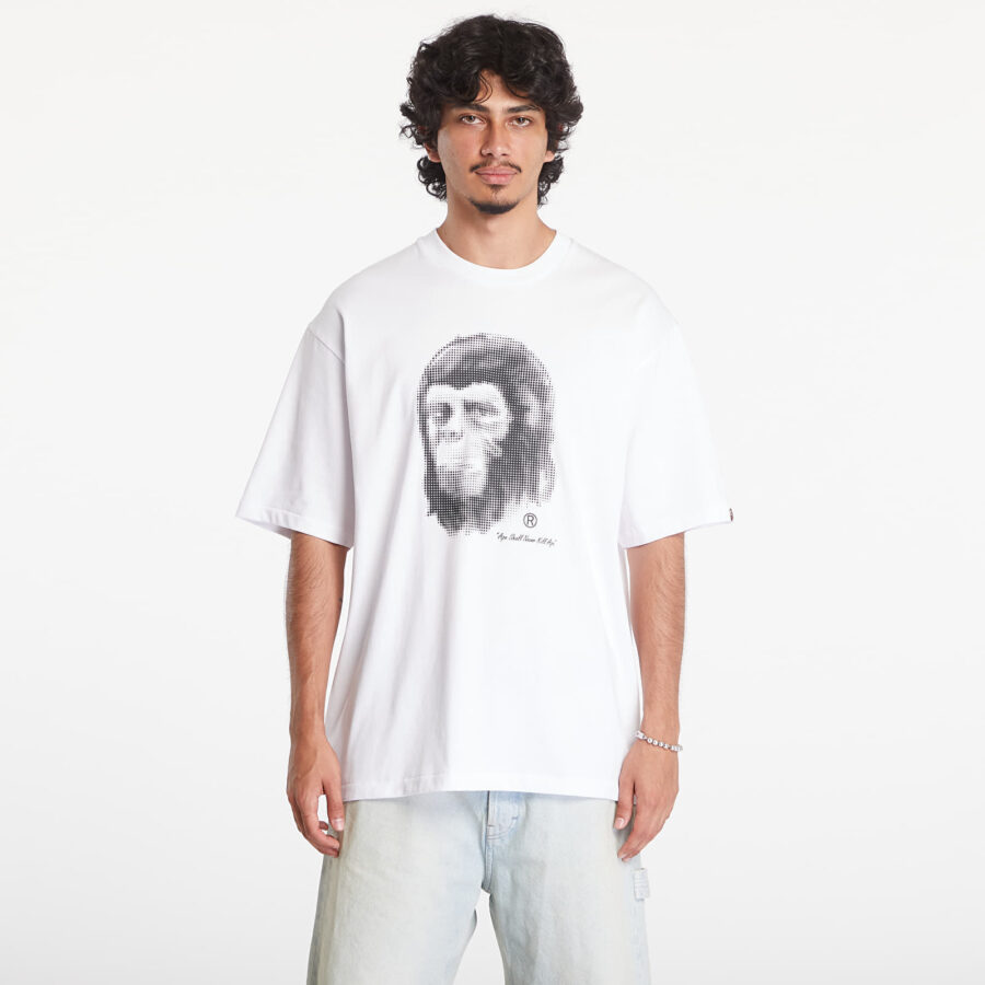 Póló A BATHING APE Pixel Comic Ape Head Relaxed Fit Short Sleeve Tee White XXL-alacsony-ár