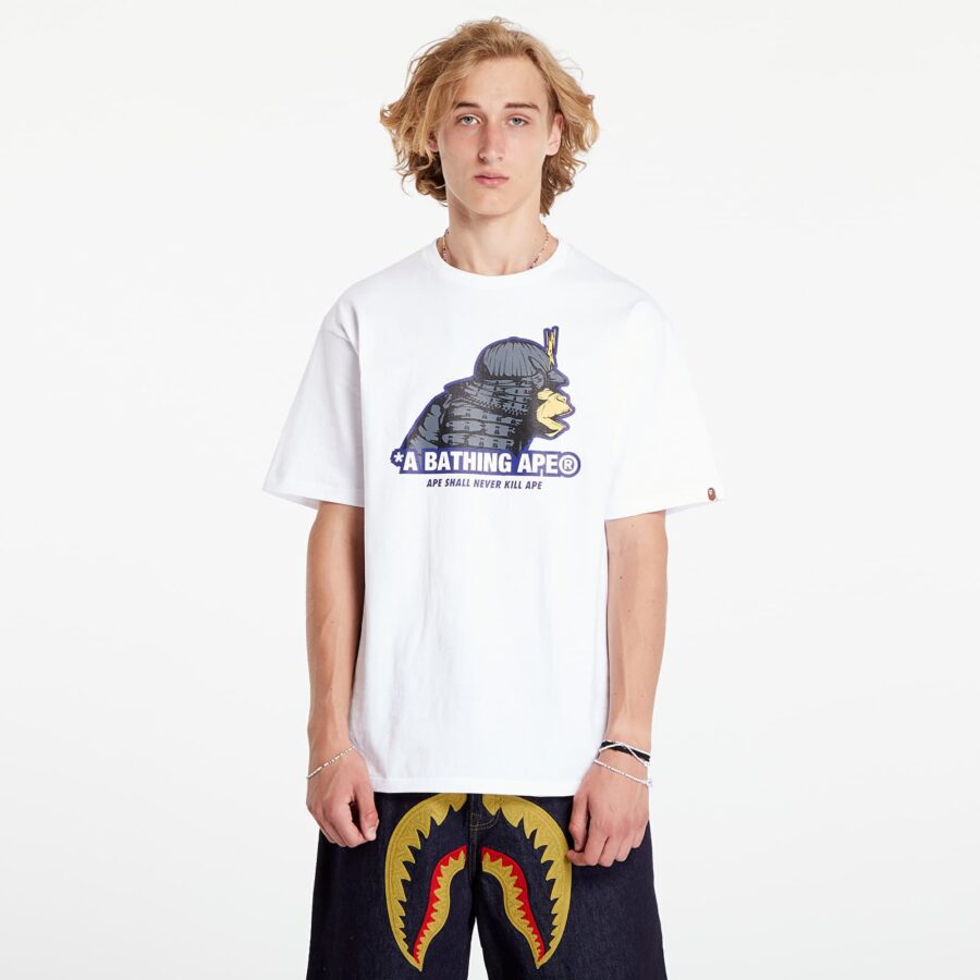 Póló A BATHING APE Samurai Tee White XXL-alacsony-ár