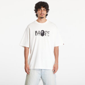 Póló A BATHING APE Screen Print Logo Relaxed Fit Short Sleeve Tee Ivory XXL-alacsony-ár
